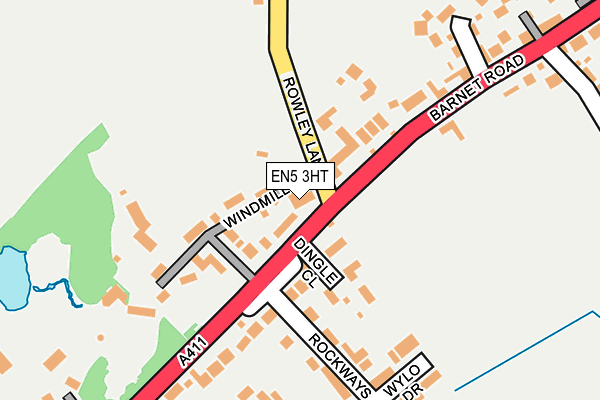 EN5 3HT map - OS OpenMap – Local (Ordnance Survey)