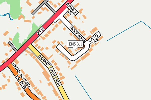 EN5 3JJ map - OS OpenMap – Local (Ordnance Survey)