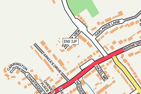 EN5 3JP map - OS OpenMap – Local (Ordnance Survey)