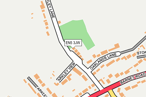 EN5 3JW map - OS OpenMap – Local (Ordnance Survey)
