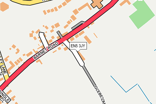 EN5 3JY map - OS OpenMap – Local (Ordnance Survey)
