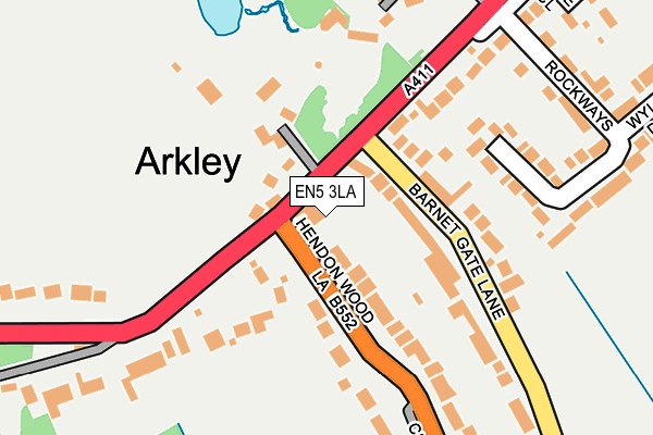EN5 3LA map - OS OpenMap – Local (Ordnance Survey)