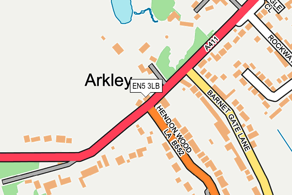 EN5 3LB map - OS OpenMap – Local (Ordnance Survey)