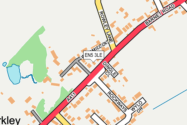 EN5 3LE map - OS OpenMap – Local (Ordnance Survey)