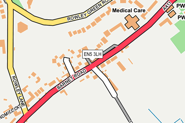 EN5 3LH map - OS OpenMap – Local (Ordnance Survey)