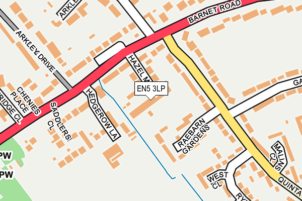 EN5 3LP map - OS OpenMap – Local (Ordnance Survey)