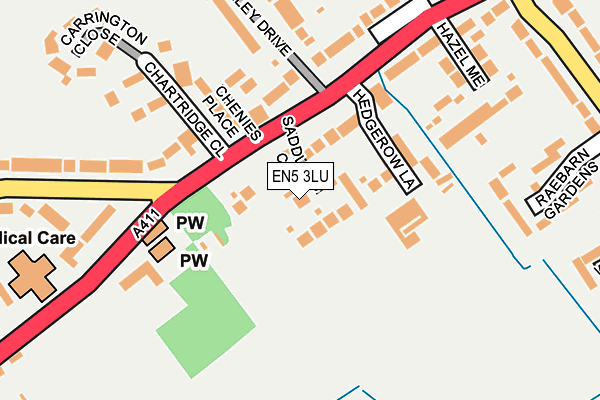 EN5 3LU map - OS OpenMap – Local (Ordnance Survey)