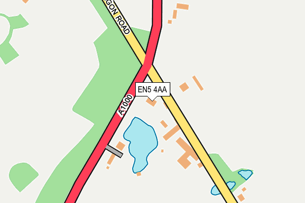 EN5 4AA map - OS OpenMap – Local (Ordnance Survey)