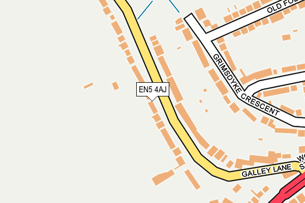 EN5 4AJ map - OS OpenMap – Local (Ordnance Survey)