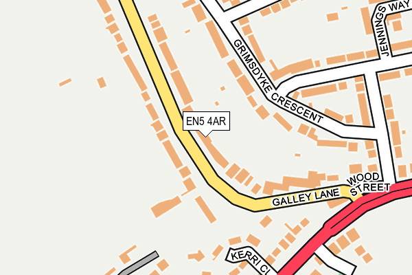 EN5 4AR map - OS OpenMap – Local (Ordnance Survey)