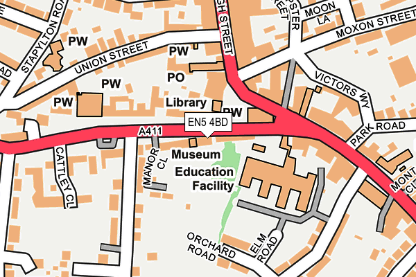 EN5 4BD map - OS OpenMap – Local (Ordnance Survey)