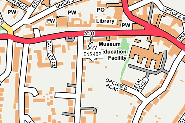 EN5 4BP map - OS OpenMap – Local (Ordnance Survey)