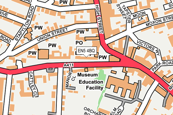 EN5 4BQ map - OS OpenMap – Local (Ordnance Survey)