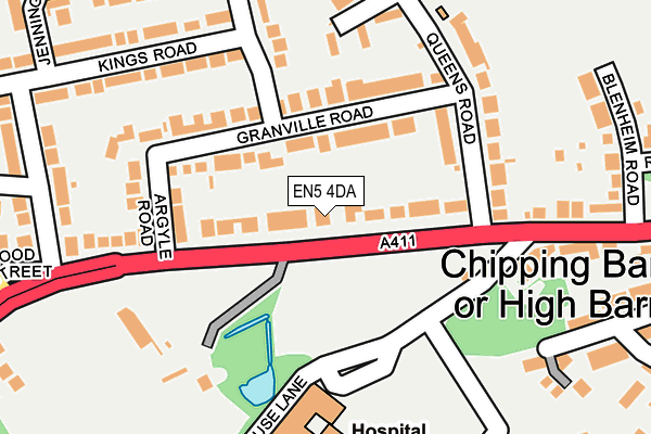 EN5 4DA map - OS OpenMap – Local (Ordnance Survey)