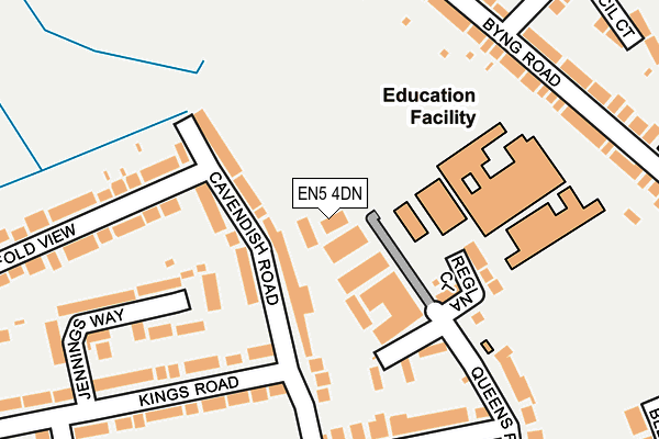 EN5 4DN map - OS OpenMap – Local (Ordnance Survey)