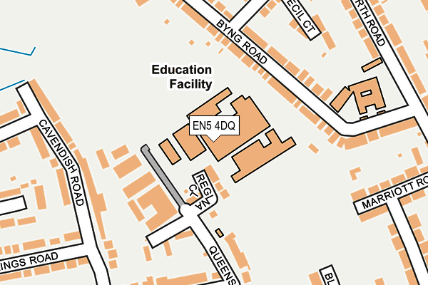 EN5 4DQ map - OS OpenMap – Local (Ordnance Survey)