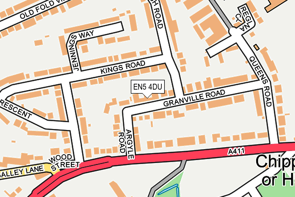 EN5 4DU map - OS OpenMap – Local (Ordnance Survey)