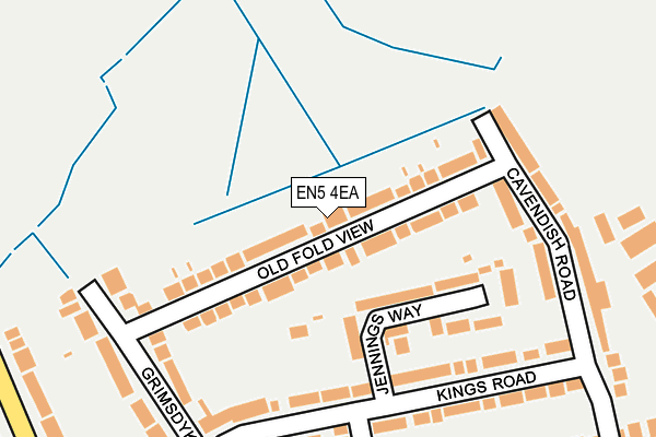 EN5 4EA map - OS OpenMap – Local (Ordnance Survey)