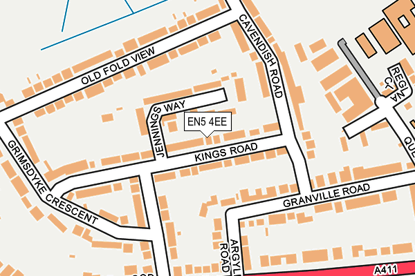 EN5 4EE map - OS OpenMap – Local (Ordnance Survey)