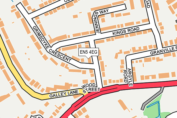 EN5 4EG map - OS OpenMap – Local (Ordnance Survey)
