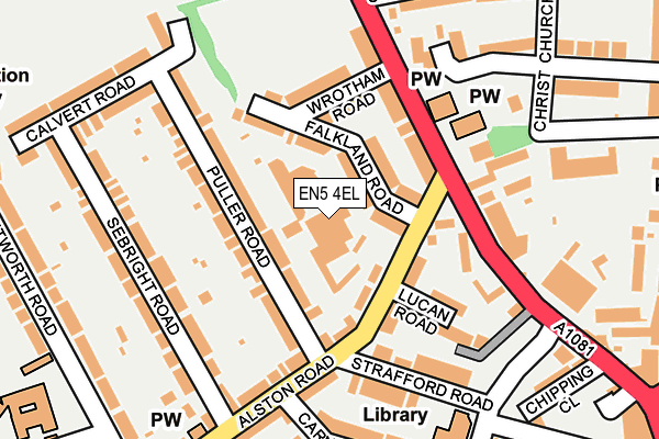 EN5 4EL map - OS OpenMap – Local (Ordnance Survey)