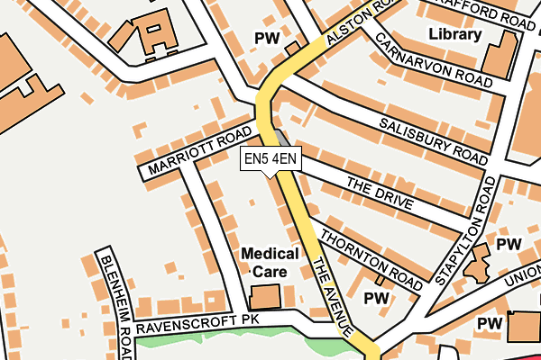 EN5 4EN map - OS OpenMap – Local (Ordnance Survey)