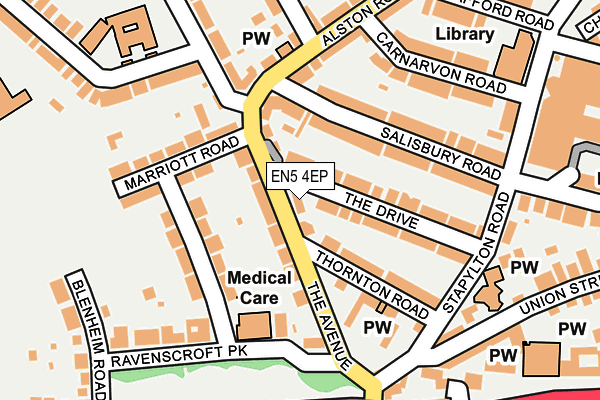 EN5 4EP map - OS OpenMap – Local (Ordnance Survey)