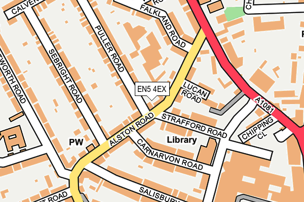 EN5 4EX map - OS OpenMap – Local (Ordnance Survey)