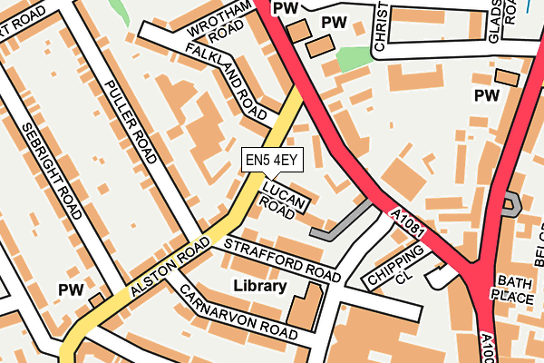 EN5 4EY map - OS OpenMap – Local (Ordnance Survey)