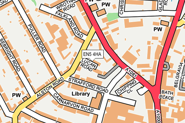 EN5 4HA map - OS OpenMap – Local (Ordnance Survey)