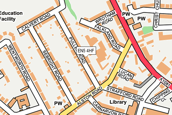 EN5 4HF map - OS OpenMap – Local (Ordnance Survey)