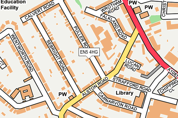 EN5 4HG map - OS OpenMap – Local (Ordnance Survey)