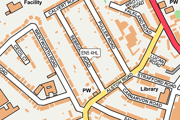 EN5 4HL map - OS OpenMap – Local (Ordnance Survey)