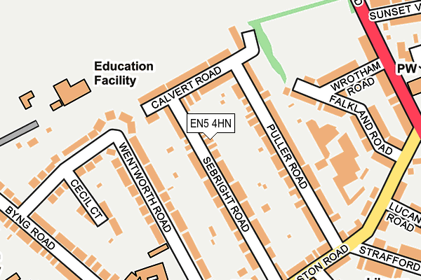 EN5 4HN map - OS OpenMap – Local (Ordnance Survey)