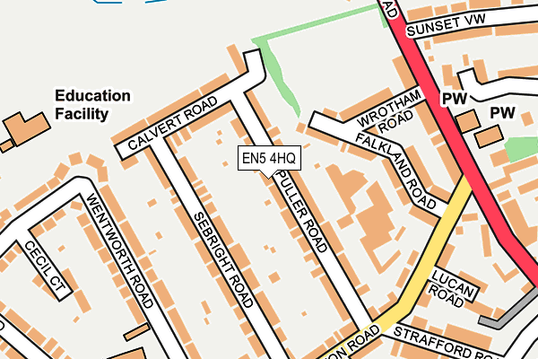 EN5 4HQ map - OS OpenMap – Local (Ordnance Survey)