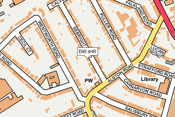 EN5 4HR map - OS OpenMap – Local (Ordnance Survey)
