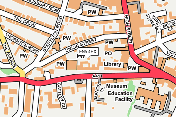 EN5 4HX map - OS OpenMap – Local (Ordnance Survey)