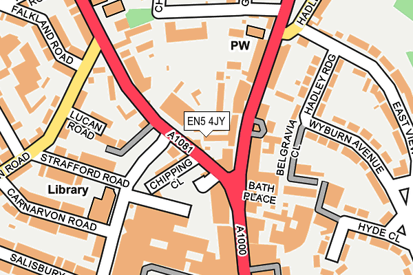 EN5 4JY map - OS OpenMap – Local (Ordnance Survey)