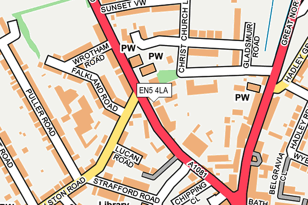 EN5 4LA map - OS OpenMap – Local (Ordnance Survey)