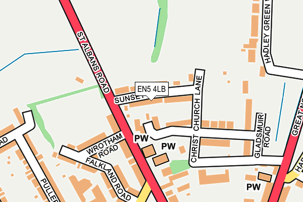 EN5 4LB map - OS OpenMap – Local (Ordnance Survey)