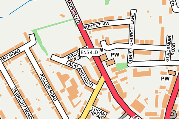 EN5 4LD map - OS OpenMap – Local (Ordnance Survey)