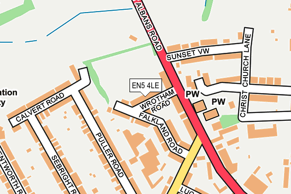 EN5 4LE map - OS OpenMap – Local (Ordnance Survey)