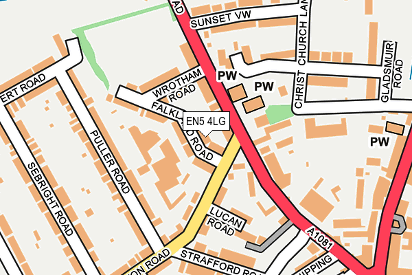 EN5 4LG map - OS OpenMap – Local (Ordnance Survey)