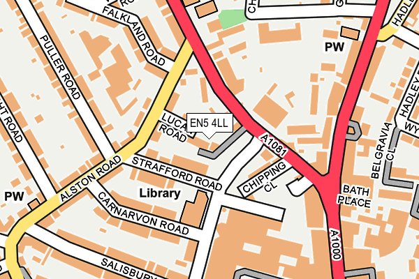 EN5 4LL map - OS OpenMap – Local (Ordnance Survey)