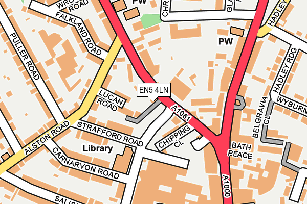 EN5 4LN map - OS OpenMap – Local (Ordnance Survey)