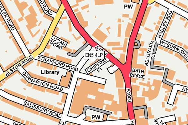 EN5 4LP map - OS OpenMap – Local (Ordnance Survey)