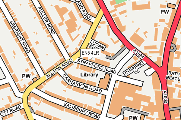 EN5 4LR map - OS OpenMap – Local (Ordnance Survey)