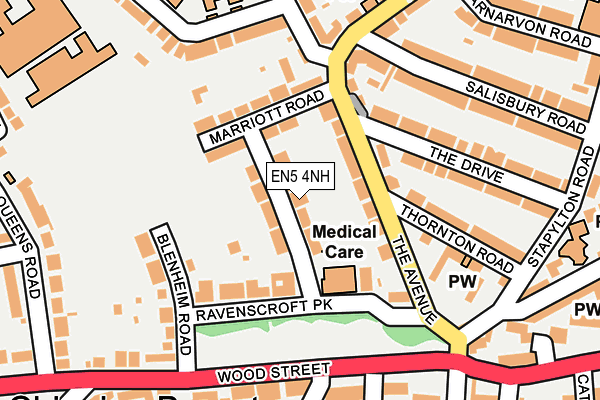 EN5 4NH map - OS OpenMap – Local (Ordnance Survey)