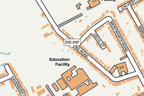 EN5 4NP map - OS OpenMap – Local (Ordnance Survey)