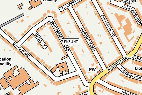 EN5 4NT map - OS OpenMap – Local (Ordnance Survey)